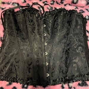 Plus size black corset